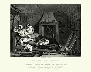 Images Dated 1st October 2015: William Hogarth Industry and Idleness Idle Prentice with common