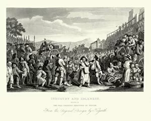 Images Dated 1st October 2015: William Hogarth Industry and Idleness Idle Prentice Executed at