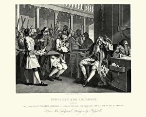 Images Dated 1st October 2015: William Hogarth Industry and Idleness Industrious Prentice Alder