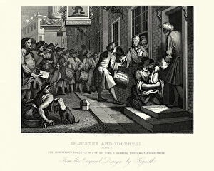 Images Dated 1st October 2015: William Hogarth Industry and Idleness Married to his Masters Da