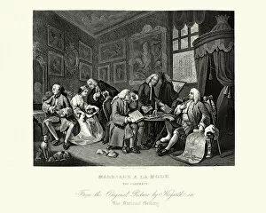 Images Dated 29th September 2015: William Hogarth Marriage A La Mode The Settlement