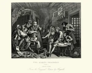 William Hogarth Gallery: William Hogarth The Rakes Progress - In Prison