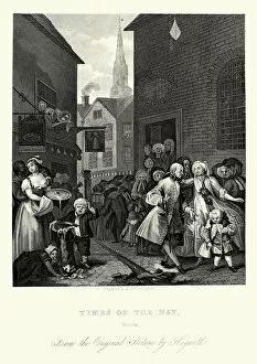 Crowded Gallery: William Hogarth Four Times of the Day - Noon