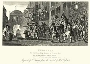 Samuel Prints: William Hogarths Hudibras burning of the Rumps at Temple Bar