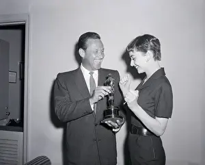 Handing Prints: William Holden Handing Audrey Hepburn Oscar