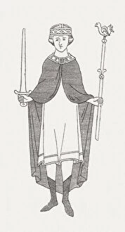Romanesque Collection: William II of England ( c.1056-1100), wood engraving, published in 1881