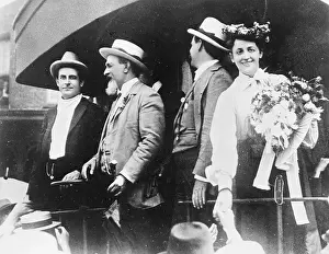 Candidate Prints: William Jennings Bryan, Wife On Train