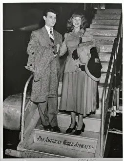 William Kapell and Wife Leaving at Airport