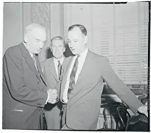 William Langer Shaking Hands with Paul Miller