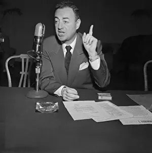 William J Prints: William Levitt Talking at Press Conference