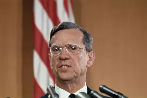 William McChesney Announcing a Decision