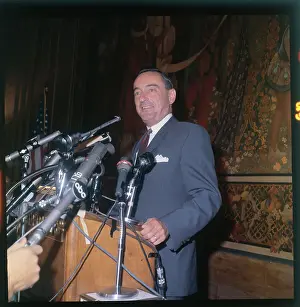 William E Prints: William Miller Speaking at a News Conference