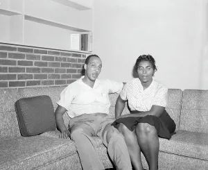 Residential Neighborhood Prints: William Myers and Wife Seated on Couch