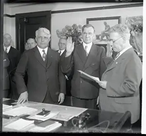 James J Prints: William N. Doak Receiving Title of Labor Secretary