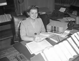 William O'Douglas Law Clerk at Her Desk