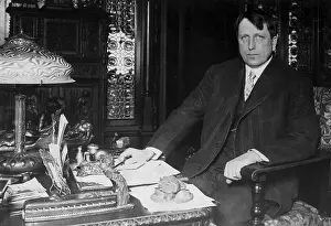 William Randolph Hearst At Seated Desk