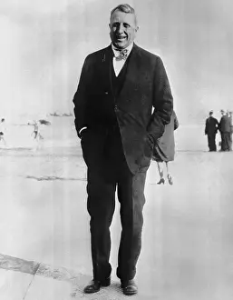 William Randolph Hearst Sr. Posing Outdoors