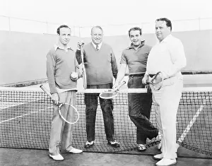 William Randolph Hearst Sr. and Sons on Tennis Court