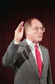 Oath Prints: William Rehnquist Being Sworn In