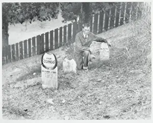 Williams Prints: William S. Hart Visiting Animal Graveyard