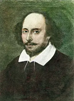 Headshoulders Prints: William Shakespeare In Color Painting