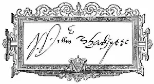 Images Dated 4th April 2019: William Shakespeareas Signature