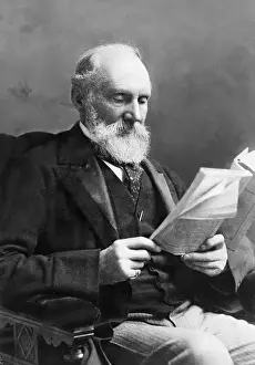 Mathematician Prints: William T. Kelvin Seated Holding Book