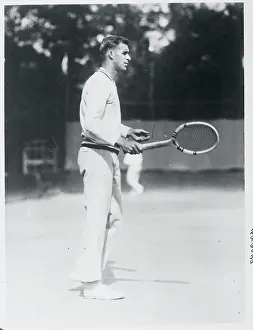 William Tilden on Tennis Court