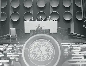 Andrew Cordier Prints: William Tubman Addressing the United Nations