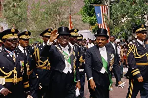 Monrovia Prints: William Tubman Marching in Parade