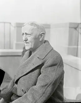 Old Age Prints: William Woodin Wearing Overcoat and Outdoors