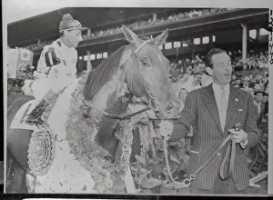 William Woodward Jr with Eddie Arcaro on Nashua