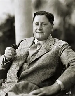 Entrepreneur Prints: William Wrigley Smoking A Pipe