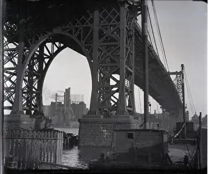 Williamsburg Bridge Spanning East River