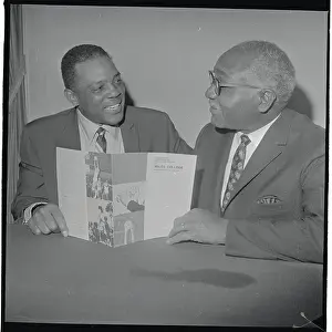 Willie Mays and Dr. H. L. Pitts with Book