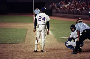 Willie Mays At Home Plate, Shea Stadium
