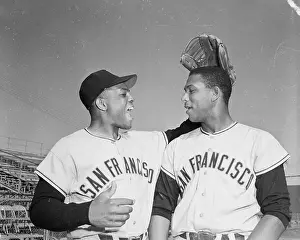 Willie Mays and Orlando Cepeda Standing Together