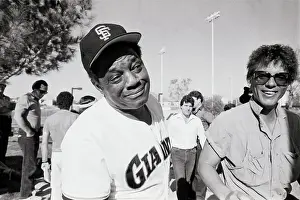 Willie Mays Prints: Willie Mays Talking To Reporters