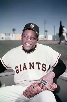 Willie Mays Prints: Willie Mays Wearing New York Giants Uniform