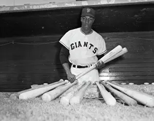 Willie Mccovey W/Baseball Bats