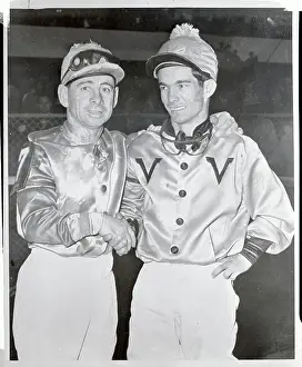 Willie Shoemaker and Johnny Longden Shaking Hands