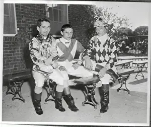 Willie Shoemaker Sitting with Bill Hartack and Ronnie Ferraro