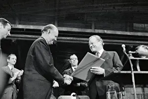 Willy Brandt and C. Douglas Dillon Shaking Hands