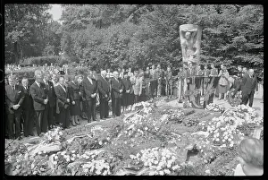 Willy Brandt and Others at Commemorative Ceremony