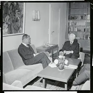 Heinrich Lubke Prints: Willy Brandt with Heinrich Luebke