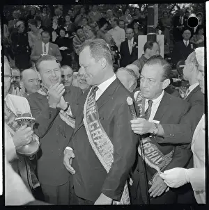 Willy Brandt with Nelson Rockefeller and Robert Wagner
