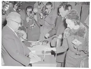 Willy Brandt and Wife Casting Ballots