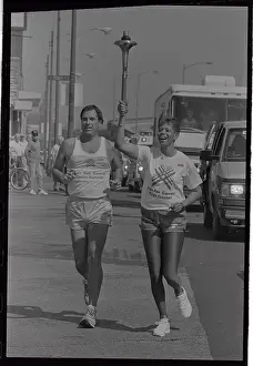 Wilma Rudolph Carrying Pan American Torch