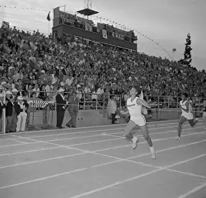 100 Meter Dash Prints: Wilma Rudolph Crossing the Finish Line