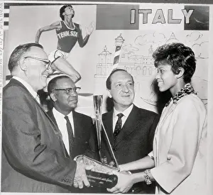 Nashville Prints: Wilma Rudolph Receiving Christopher Columbus Award